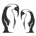 Penguins silhouette