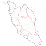 Kart over Peninsular Malaysia