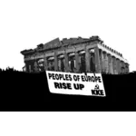 Imagine vectorială de poster pentru protest în Grecia