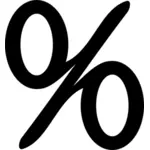 प्रतिशत चिह्न चित्रण वेक्टर