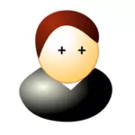 Imagine vectorială de student de sex masculin avatar