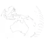 Uzay vektör çizim Australia görüntülendi
