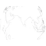 Vista de la India de dibujo vectorial de espacio