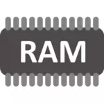 RAM paměti čipu vektorový obrázek