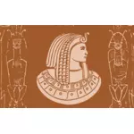 मिस्र के फिरौन भूरे रंग पोस्टर वेक्टर चित्रण