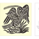 Phoenix pássaro padrão vetor clip-art