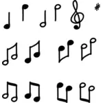 Notas musicais vector imagem