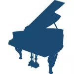 Grote piano silhouet vector afbeelding