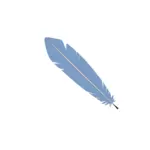Vektorový obrázek bledě modré peří