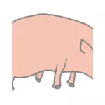 돼지의 orgami 조각의 벡터 이미지