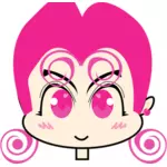 Pinky dame portret vector afbeelding