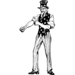 Sint Uncle Sam vector illustrasjon