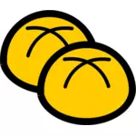 Brot Brötchen Symbol Vektor-illustration