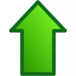 Zelená šipka směřující nahoru vektorový obrázek
