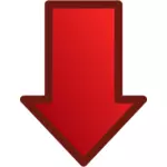 Red arrow pointing down vector image