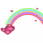 Valentine sateenkaari vektori kuva