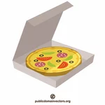 Pizza dans la boîte de livraison