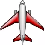 Красный самолет вектор