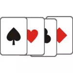 Vektor clip ar av uppsättning gambling kort
