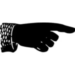 Vector of a  pointing hand