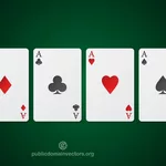 Poker de ases vector imagen