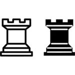 Vektorové ilustrace znamení šachy věž