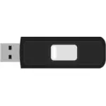 Sandisk Cruzer Micro USB muistitikun vektori ClipArt