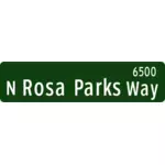N Rosa Parks yolu sokak tabelası illüstrasyon vektör