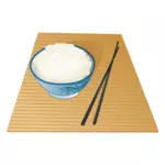 Ilustración de vector de olla de arroz