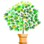 Imagen vectorial de planta en maceta