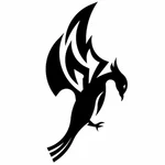 Predatory bird silhouette clip art