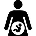 Kobieta w ciąży wektor