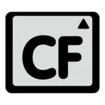CF wektor ikona