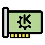 Vector tekening van primaire hardware KDE pictogram