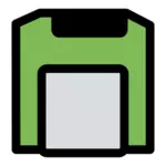 Image vectorielle vert disquette