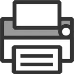 Ilustrasi vektor ikon pencetak kantor sederhana