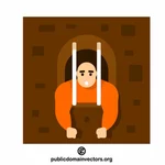 Arte do clipe vetorial do prisioneiro