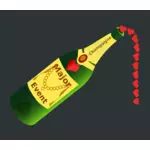 Champagne bottle vector illustration