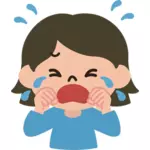 Crying lady vector image