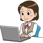 महिला कंप्यूटर उपयोगकर्ता छवि
