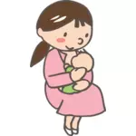 Madre che allatta al seno