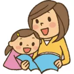 Reading with mother