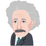 Albert Einstein kreslený obrázek