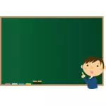 Manlig lärare på blackboard