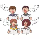 Dzieci śpiewając