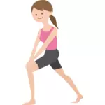 Kvinnliga stretching vektorbild