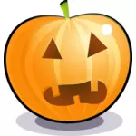 Spooky oranje pompoen vectorillustratie
