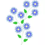 Flores em azul