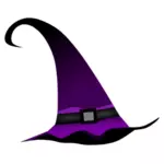 紫色巫婆帽子向量剪贴画