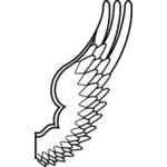 Tegning av en vinge av mytologiske fugl